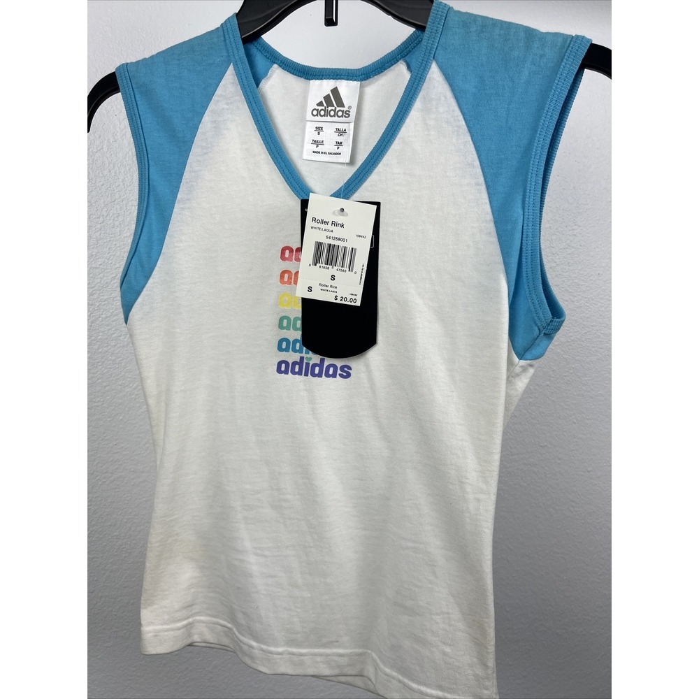 Adidas Girls Roller Rink Vneck Tank Top Size Small NWT